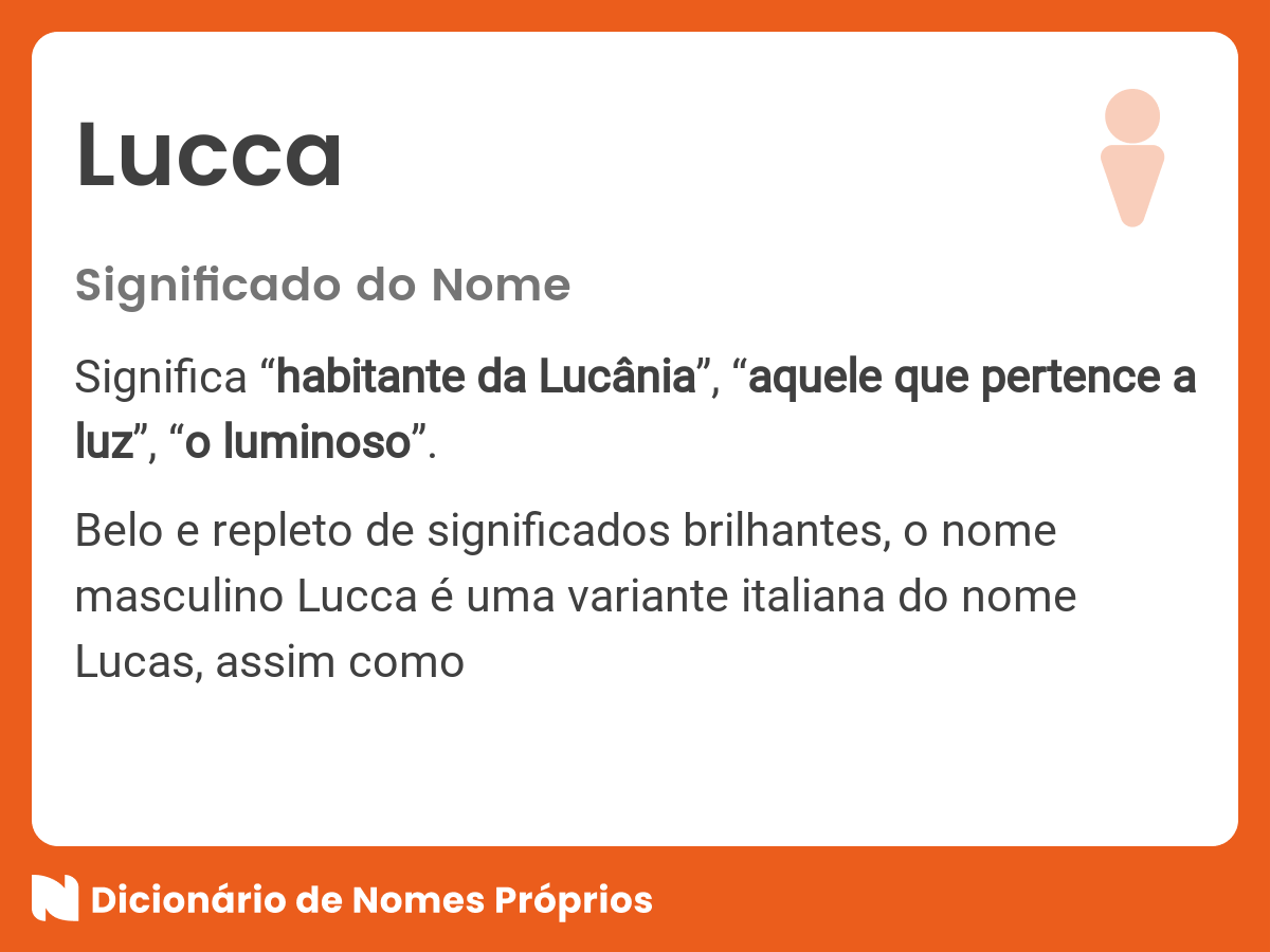 Qual o significado do nome Lucca? Veja a origem e popularidade!