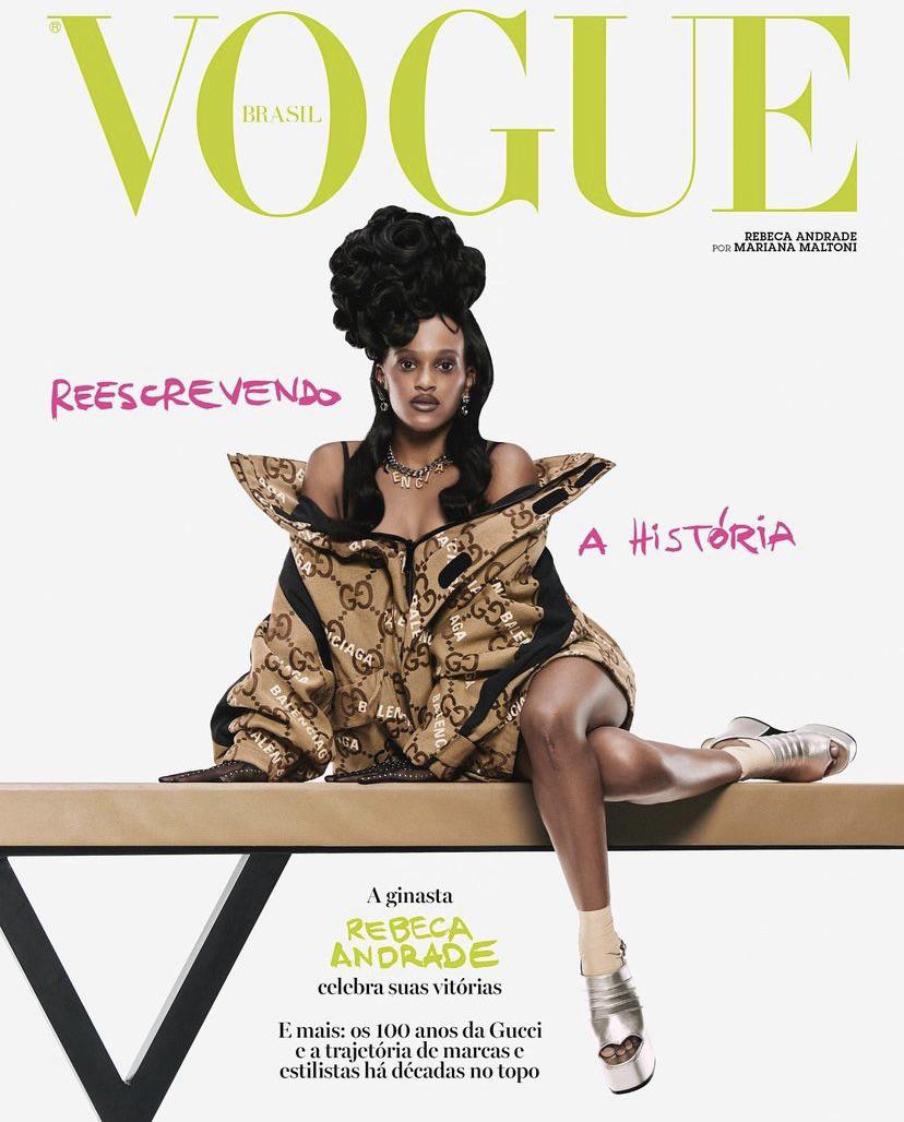 Ícone! Rebeca Andrade estrela ensaio poderoso para a revista Vogue.