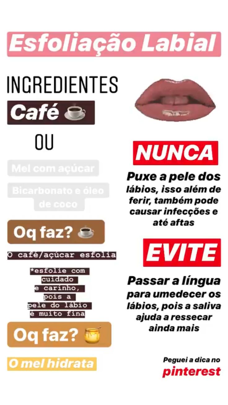 Esfoliante labial: 5 receitas caseiras para lábios perfeitos e hidratados
