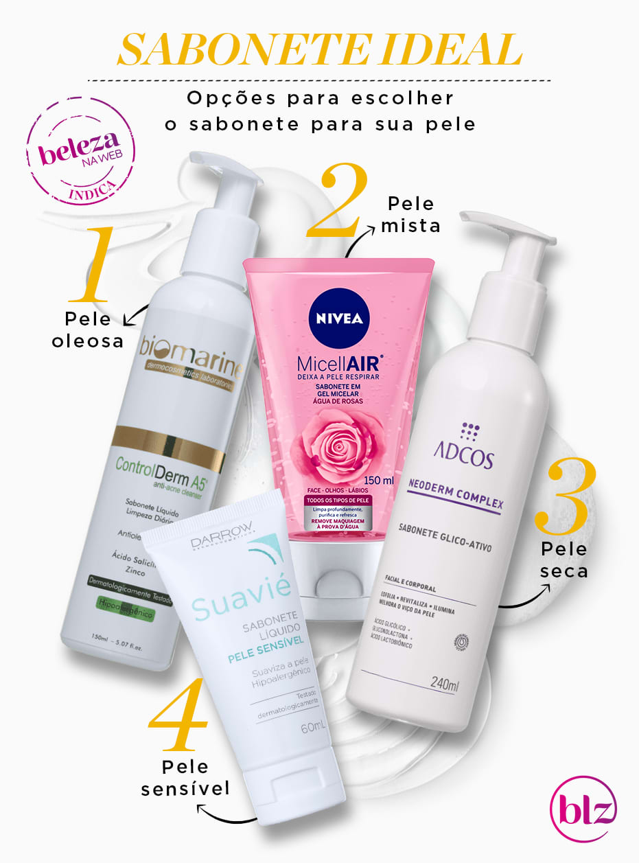 Dicas de ouro para escolher o sabonete perfeito para pele oleosa e evitar o efeito rebote.