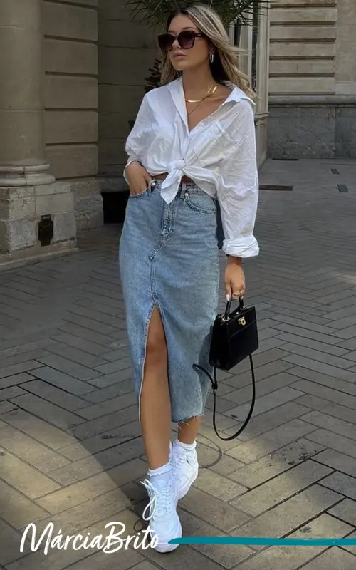 Saias midi para o trabalho: como parecer elegante sem muito esforço?