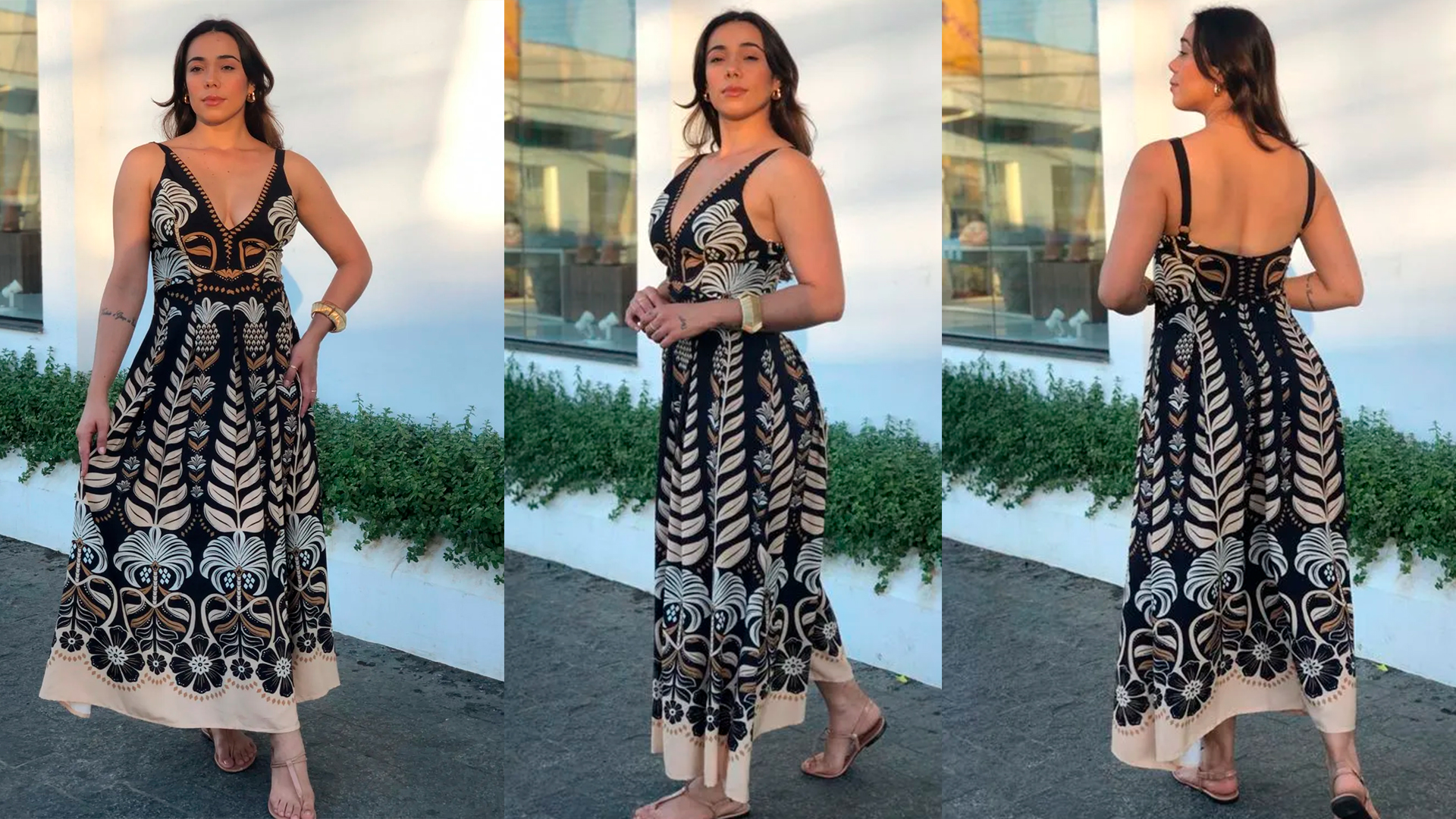 Vestido inspiração farm: aprenda a combinar com acessórios simples.