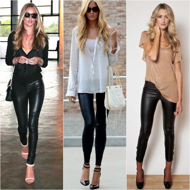 Ideias de looks com leggings de couro para arrasar na festa (Inspire-se já!)