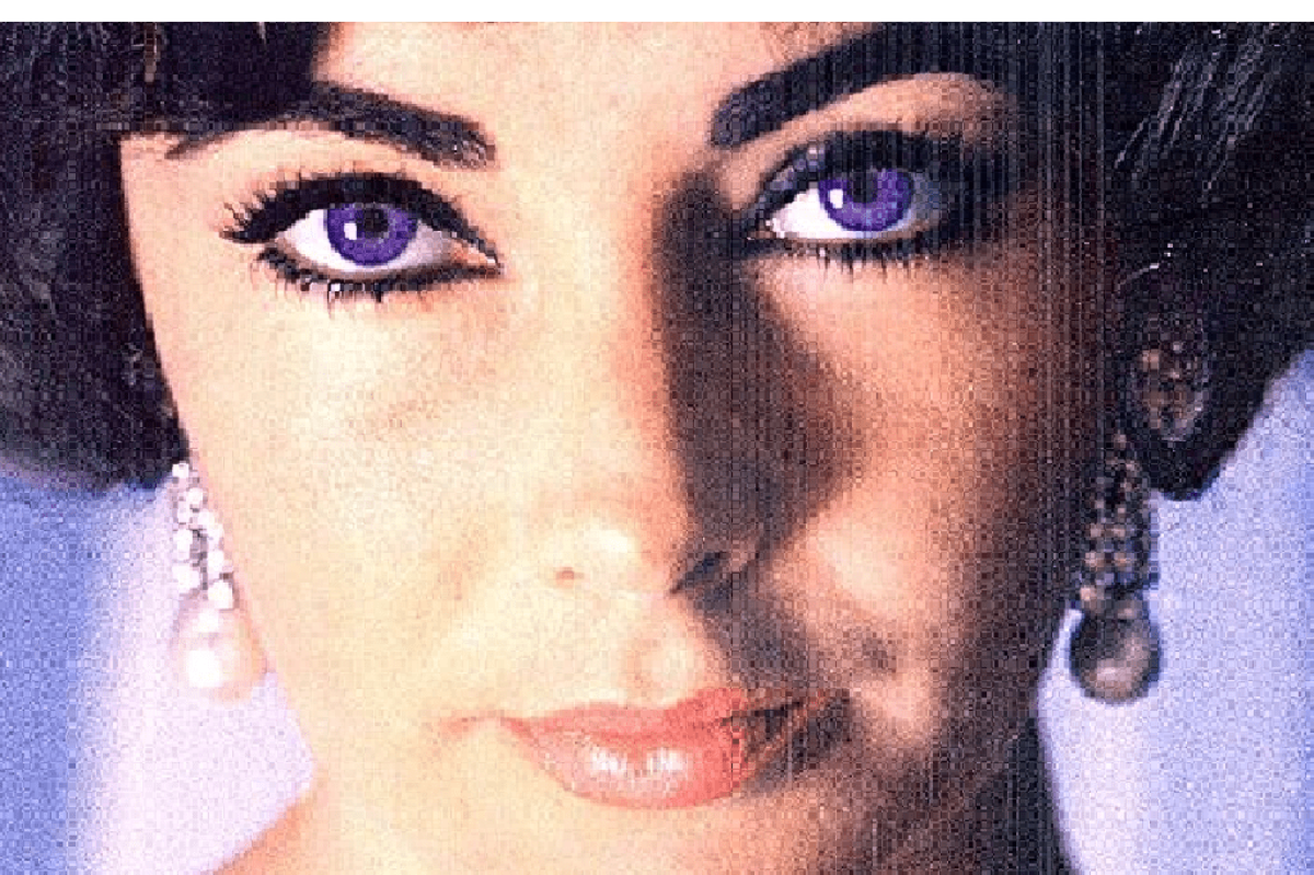 Fotos raras que mostram a beleza dos olhos Elizabeth Taylor de perto.