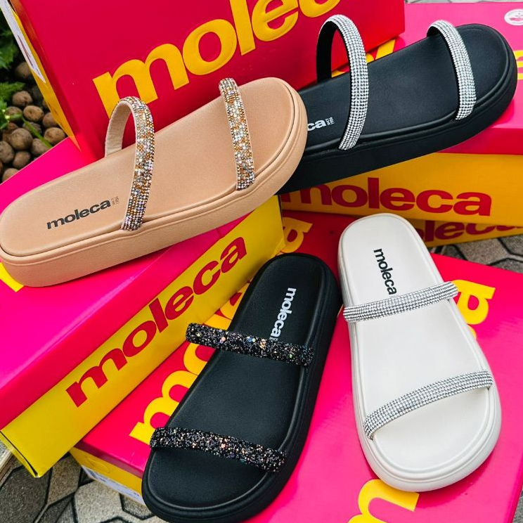 Sandalia Papete Moleca Feminina Tiras Strass Flatform Macia: Encontre a Sua Perfeita e Use Muito!