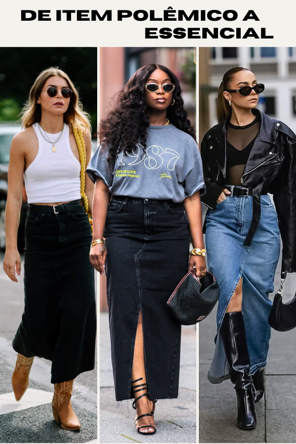 Saia jeans longa com fenda como escolher o modelo perfeito para arrasar
