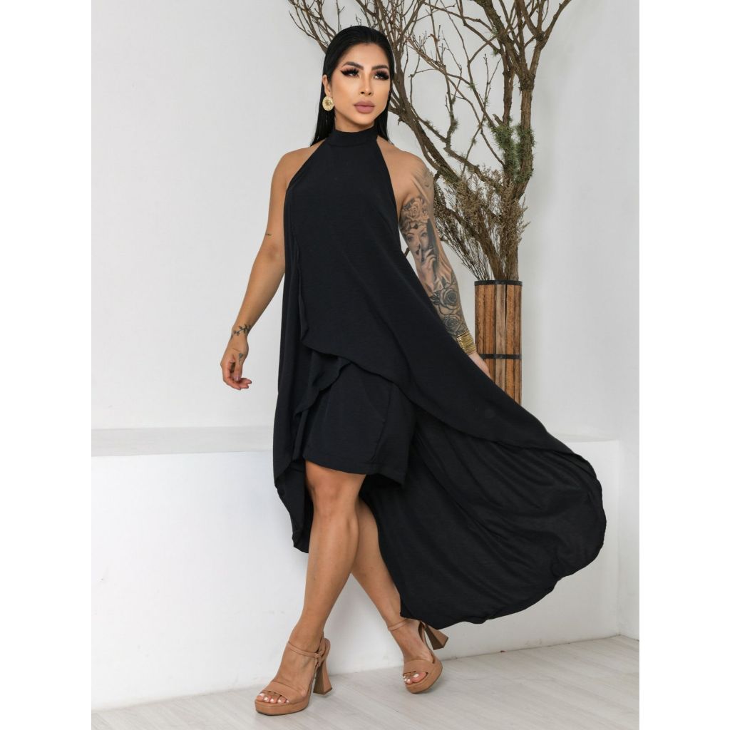 vestido frente curta e atras longo