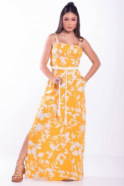 Vestido longo estampado floral qual modelo ideal? (Saiba as tendências do ano para você arrasar!)