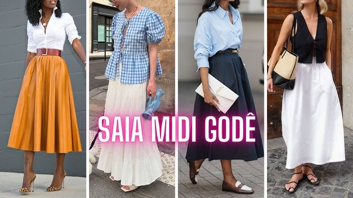 Como usar saia gode midi: 7 dicas para ficar bonita hoje