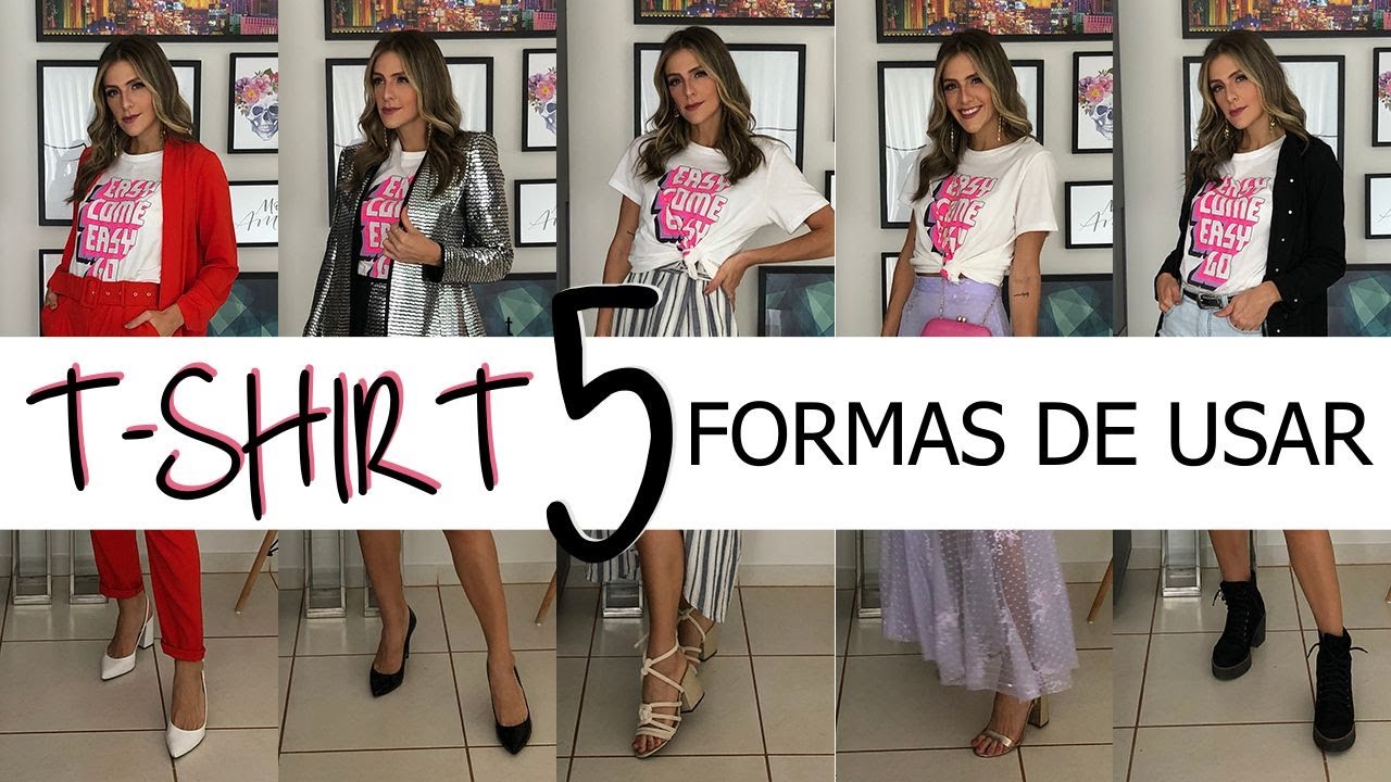 Camiseta com t simples para dia a dia 5 dicas para usar todos os dias